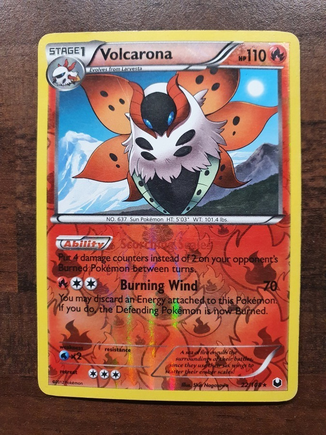 Pokemon Volcarona # 22 Reverse Holo