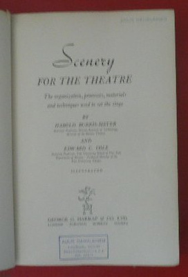 Harold Burris - Meyer : Scenery for the Theatre  1939 1.p.