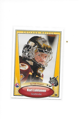 2004-05 Chicago Wolves #34 Kari Lehtonen Jokerit farmi MV