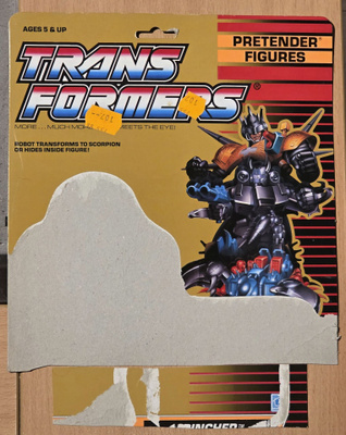 Transformers G1 PINCHER 1989 - Cardback / Tech Spec