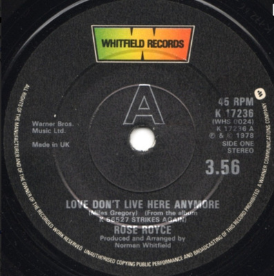ROSE ROYCE: Love Don’t Live Here Anymore * Do It,…* UK 1978