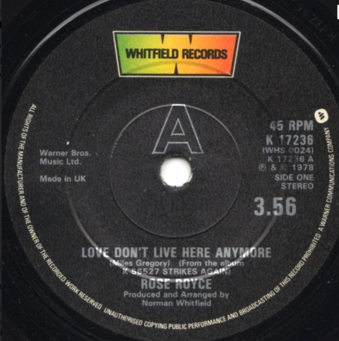 ROSE ROYCE: Love Don’t Live Here Anymore * Do It,…* UK 1978