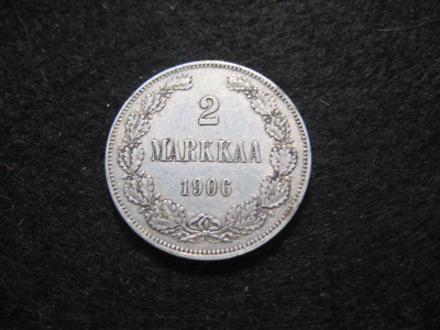 2 markkaa 1906 - hopeaa