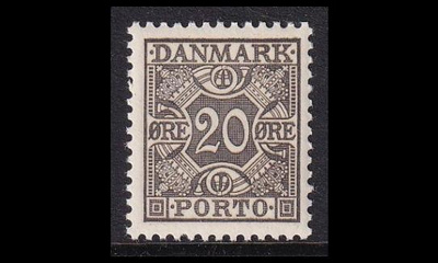 Tanska PORTO_29 * 20 öre harmaa ruututausta (1934)