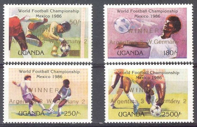 (S0415) UGANDA, 1986 (World Soccer Cup. Winners). MNH**