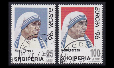 Albania 2589-90 o Europa kuuluisia naisia (1996)