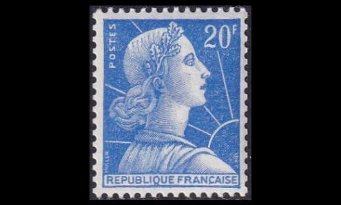 Ranska 1143 ** Marianne 20 Fr (1957)