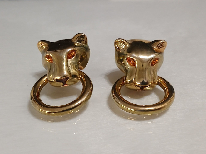 90s Gold Plated  pantteri korvakorut