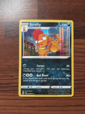 Pokemon Scrafty 042/073 Holo Rare