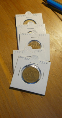 Vuodelta 1967 kolikoita