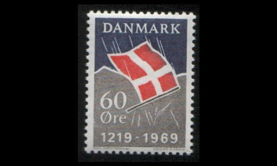 Tanska 481 ** Tanskan lippu 750v (1969)