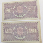 2 x 20 mk 1939 Pakkasileät Numerot Peräkkäin - pikkukuva 2