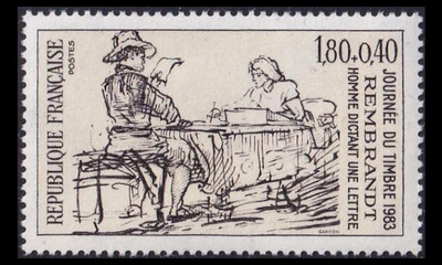 Ranska 2384 ** Postimerkin päivä (1983)