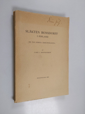 C. v Bonsdorff : Släkten Bonsdorff i Finland : de två för...