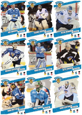 9 x TEAM FINLAND MV:t Leijonakortit mm. AHONEN, LASSILA....