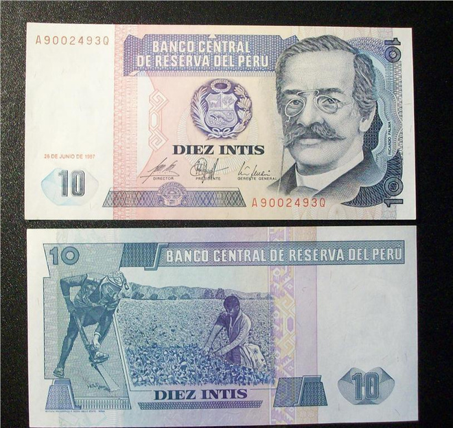 PERU 10 INTIS 1987 P-129 UNC  (K15-S92)