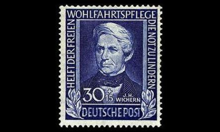 Saksa 120 ** Johann Hinrich Winchern 30+15 Pf (1949)