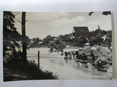 VANHA Postikortti Porvoo 1950-luku Alkup.Mallikappale