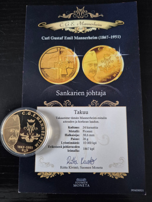 Suomen Moneta C. G. E. Mannerheim mitali