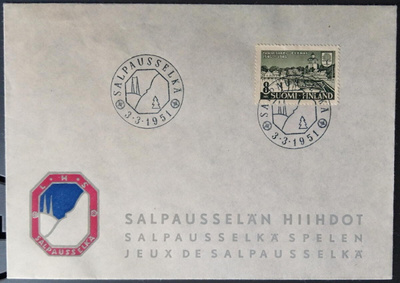 Erik.leima Salpausselkä 1951 kuorella, ei kulkenut