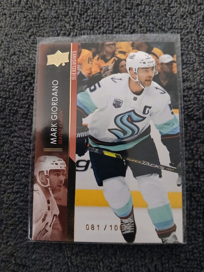 Mark Giordano - UD exclusives 081/100 , Seattle Kraken