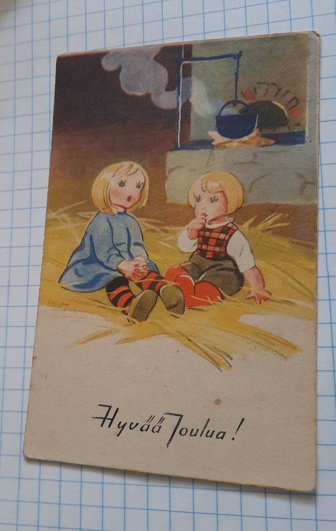 Martta Wendelin olkien päällä lapset, nyrkkiposti