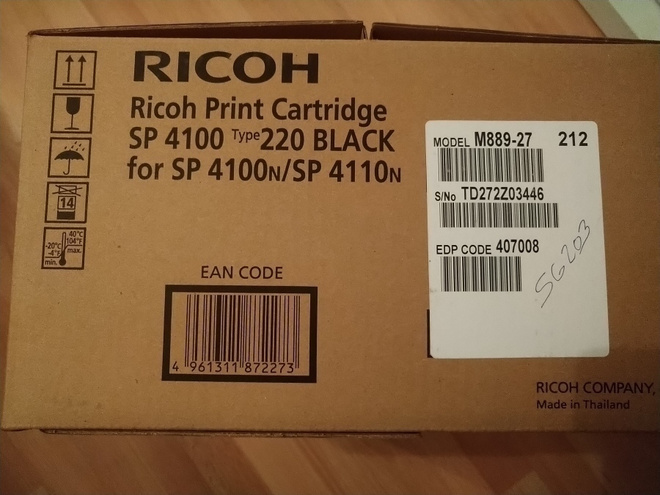 RICOH mustekasetti musta SP4100, 407008