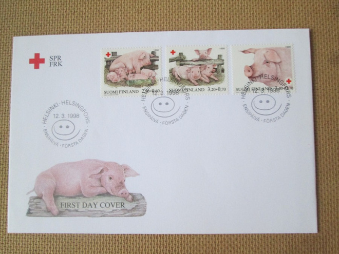 FDC Suomi 1998: Punainen Risti - sikoja