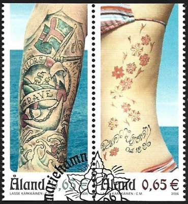 Åland 2005 V 17 Tatuointeja 0,65€ EP leima PARI LaPe 270-271