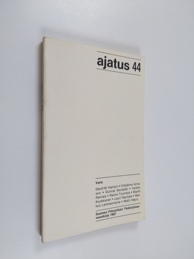 Ajatus 44 : Suomen filosofisen yhdistyksen vuosikirja 1987
