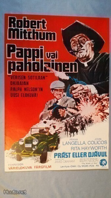 Pappi vai paholainen Vanha Elokuvajuliste Robert Mitchum