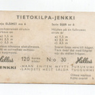 Purkkakuva Hellas TIETOKILPA-JENKKI n:o 30 Eläimet - pikkukuva 2