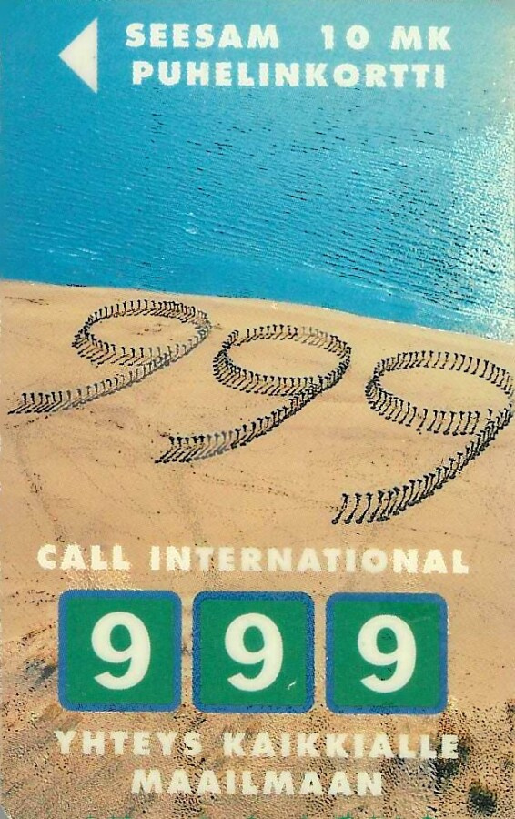D127 10 MK 999 ULKOMAANPUHELU TURUN TELELAITOS PUHELINKORTTI