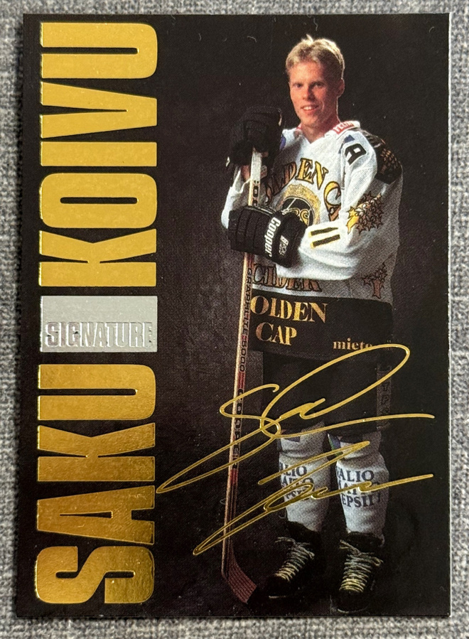 1994-95 Leaf Sisu Gold Foil Signature Saku Koivu