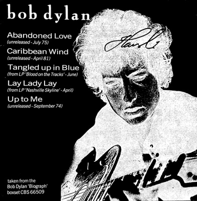 BOB DYLAN: Biograph boxset PROMO 12" EP