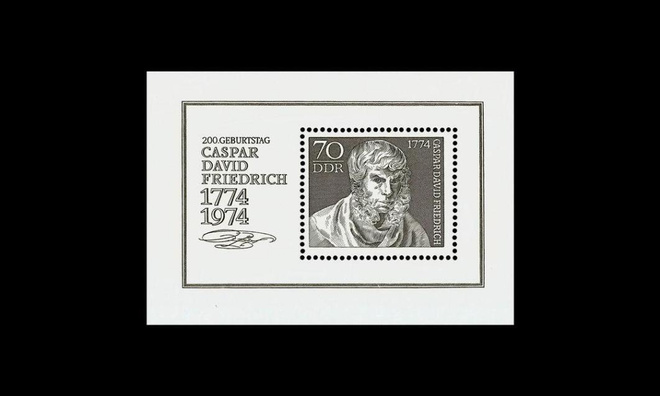 DDR 1962BL40 ** Casper David Friedrich, taiteilija (1974)