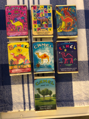 Camel 80-vuotta tupakka-askit. 1997.