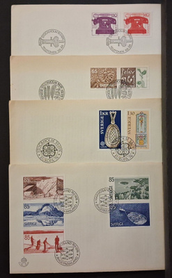 Ruotsi - FDC 1976 erä - 4 kuvaa