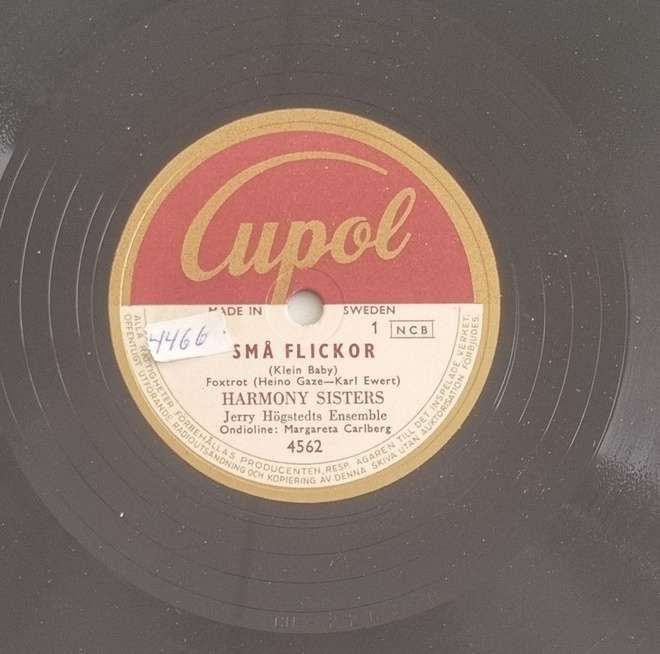Savikiekko 1952 - Harmony Sisters - Cupol 4562