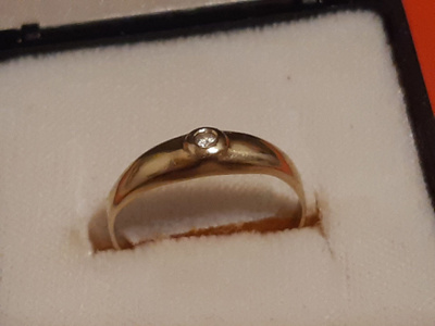 Kultasormus 14K  17mm