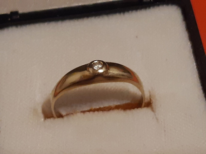 Kultasormus 14K  17mm