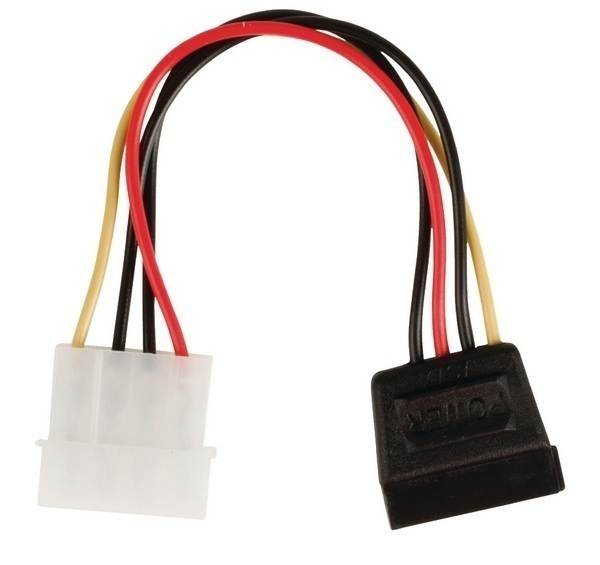 Valueline Virtakaapeli Molex uros - SATA 15-pin naaras, 15cm