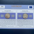 2€ 2014 Slovakia + Portugali Monetan erikoissarja UNC - pikkukuva 2