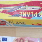 VANHA Rasia Peltilelulle Friction Airplane Lentokone - pikkukuva 2