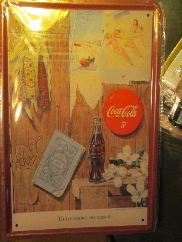 Peltikyltti Coca-Cola. Thirst knows no season