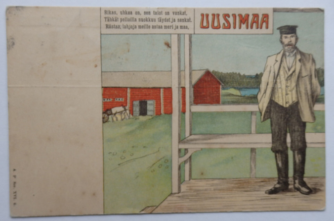 Uusimaa, maakuntakortti kulk.1910