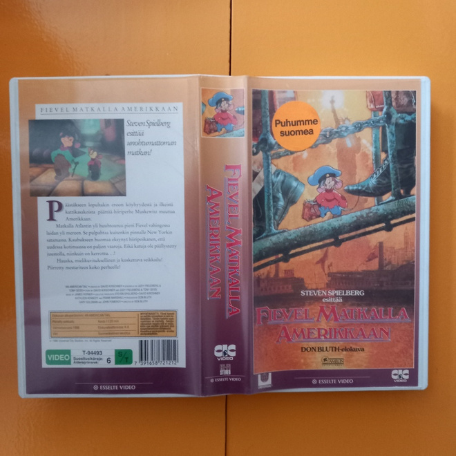 Fievel matkalla Amerikkaan [VHS] Don Bluth