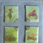 Postimerkki pinssit 4kpl - pikkukuva 2