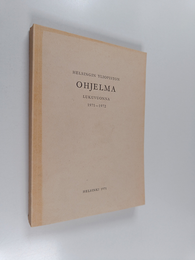 Helsingin yliopiston ohjelma vuonna 1971-1972