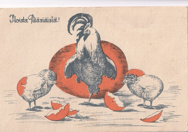 Iloista pääsiäistä, Kukko, tiput,       b475